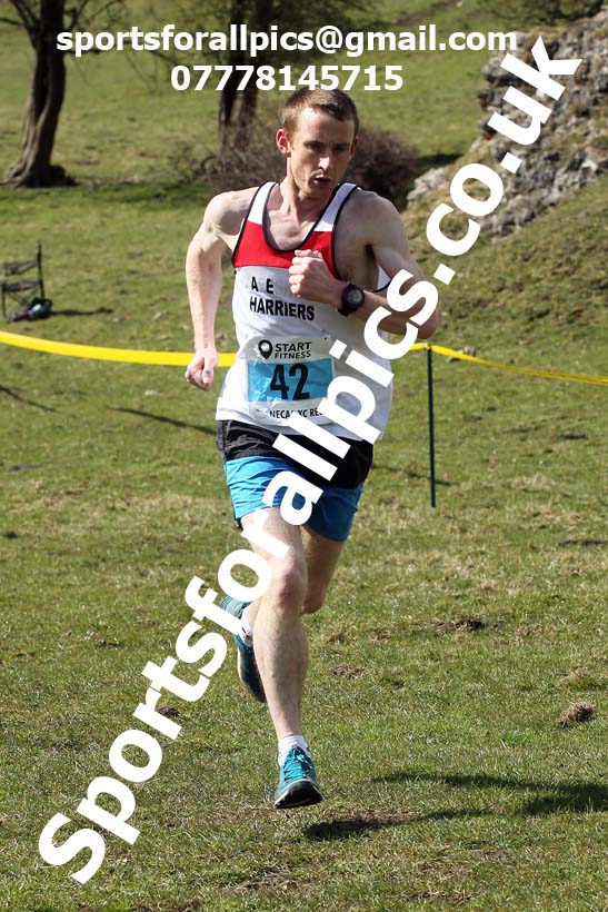 Masters men 2021 NECAA Cross Country Relays, Thornley Farm, Peterlee, Saturday, April 10th. Photo: David T. Hewitson/Sports for All Pics
